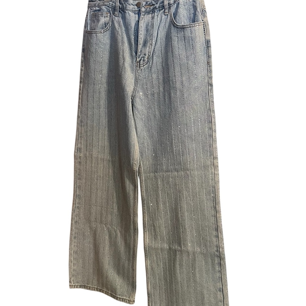 Wide Leg Light Blue Jeans